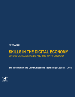 Skills in the Digital Economy - Information and Communications