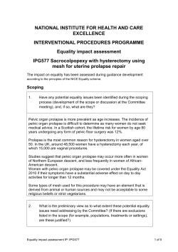 Equality impact assessment