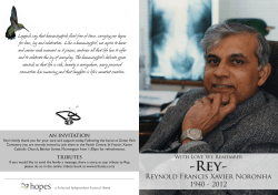 Reynold Francis Xavier Noronha 1940 - 2012