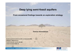 Deep lying semi-fossil aquifers