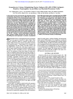 Granulocyte Colony-Stimulating Factor Induces hFcyRI (CD64