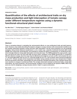 Quantification of the effects of architectural traits on dry mass