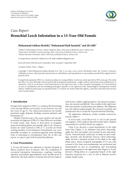 Bronchial Leech Infestation in a 15-Year