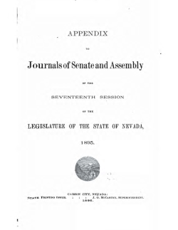 1895 - Nevada Legislature
