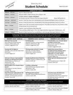 2017 Math Day Program - University of Washington