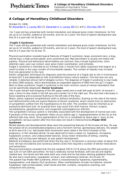 A Collage of Hereditary Childhood Disorders