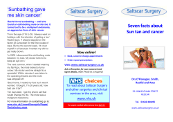Seven facts about Sun tan and cancer