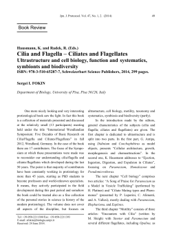 Cilia and Flagella – Ciliates and Flagellates
