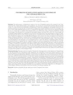 THE PROCESS OF POPULATION AGEING IN COUNTRIES OF THE
