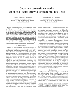 Cognitive semantic networks