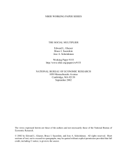 the social multiplier - Columbia University