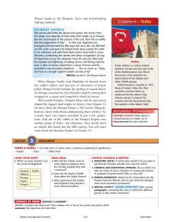 Wassaf speaks to the Mongols` fierce and overwhelming fighting