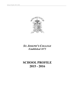 SCHOOL PROFILE 2015 - 2016