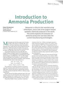Introduction to Ammonia Production