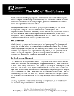 The ABC of Mindfulness