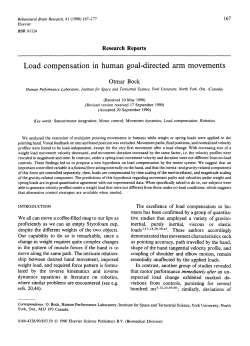 Load compensation in human goal-directed arm - Research