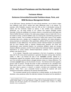 Cross-Cultural Paradoxes and the Normative Scandal
