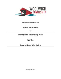 Stockyards Secondary Plan for the Township of Woolwich