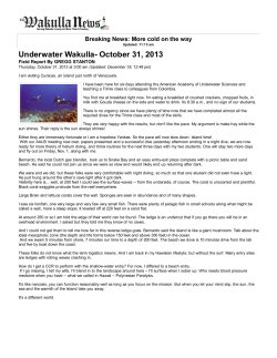 Underwater Wakulla- October 31, 2013 | TheWakullaNews.com