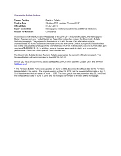 Chondroitin Sulfate Sodium - US Pharmacopeial Convention