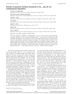 Growth of quantum fortress structures in Si1&Agrave;x Gex &Otilde;Si via