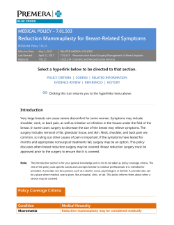 7.01.503 Reduction Mammaplasty for Breast