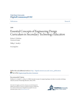 Essential Concepts of Engineering Design Curriculum in Secondary