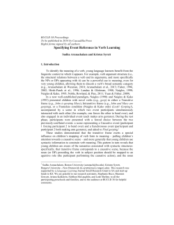 Specifying event reference in verb learning