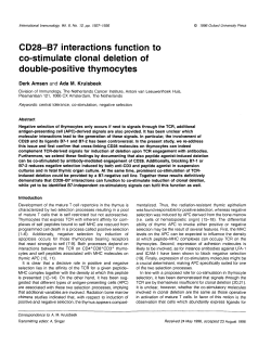 CD28-B7 interactions function to co-stimulate