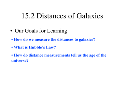 15.2 Distances of Galaxies