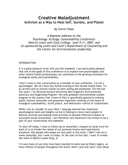 Creative Maladjustment