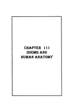 chapter iii idioms and human anatomy