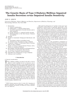The Genetic Basis of Type 2 Diabetes Mellitus: Impaired Insulin