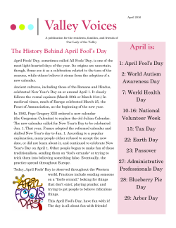 The History Behind April Fool`s Day Valley Voices