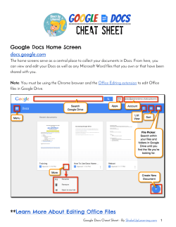 Google Docs Home Screen docs.google.com **Learn More About