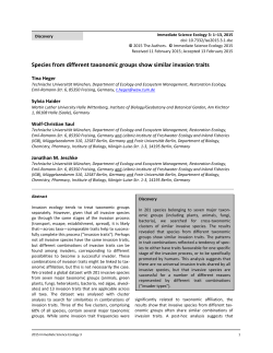 Ideas in Ecology and Evolution 1: 1-10, 2008