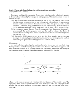1 Gravity/Topography Transfer Function and Isostatic Geoid