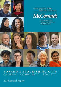 Annual Report - McCormick Theological Seminary