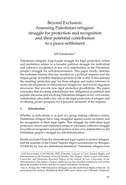 Beyond Exclusion: Assessing Palestinian refugees` struggle for