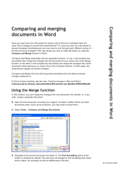 Comparing and merging documents in Word