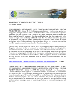 immigrant students: recent cases