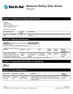 Nitrogen MSDS