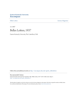 Belles Lettres, 1937 - Encompass
