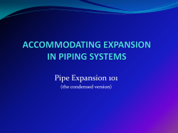 accommodating expansion in piping systems