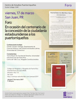 Foro: En ocasi&oacute;n del centenario de la concesi&oacute;n de