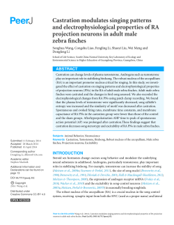 Castration modulates singing patterns and
