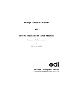 Foreign Direct Investment and Income Inequality in Latin America
