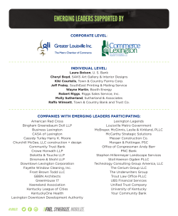 EMERGING LEADERS SUPPORTED BY