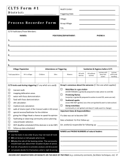 Process Recorder Form - Community
