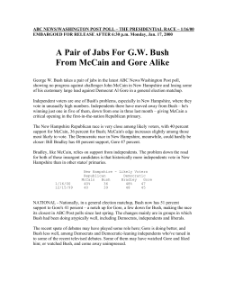 A Pair of Jabs For GW Bush From McCain and Gore Alike